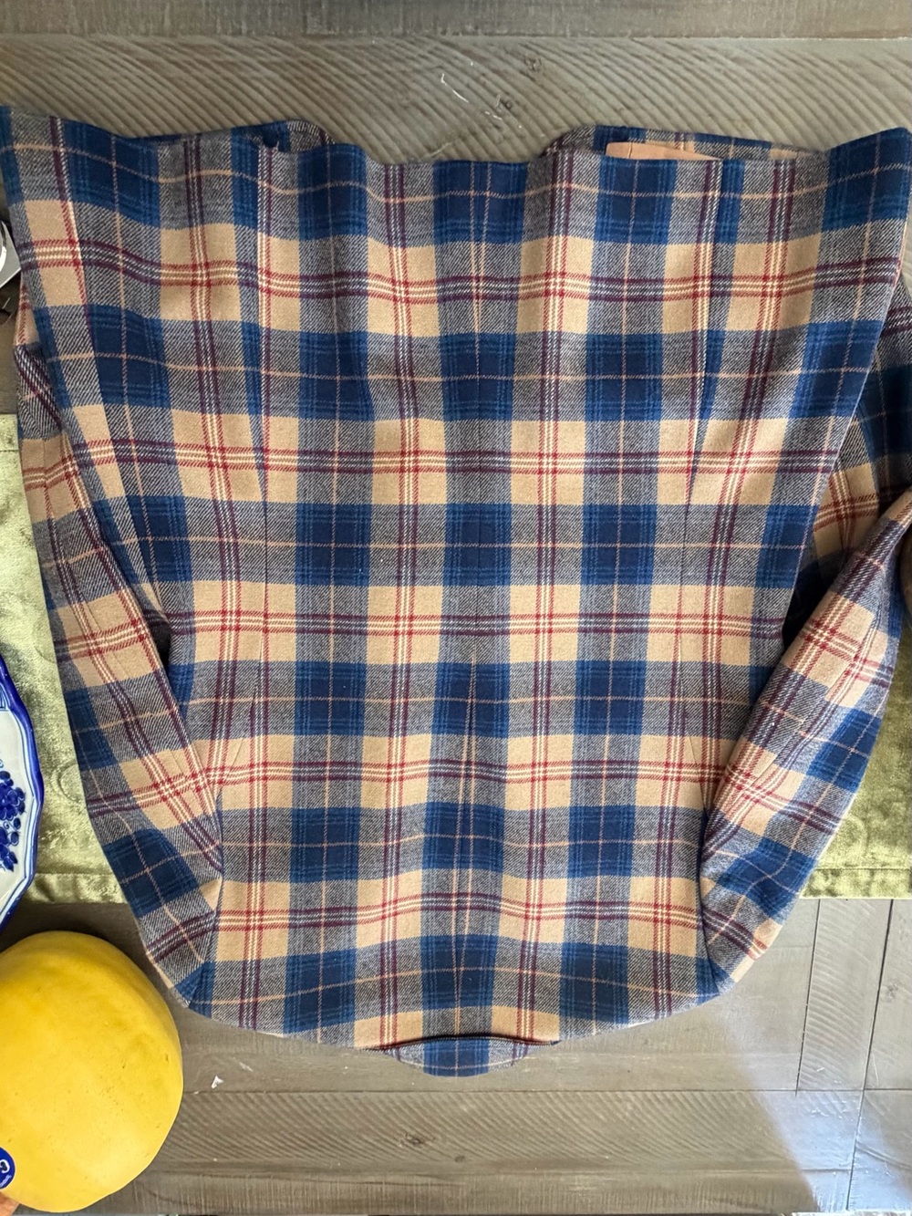 Pendleton Plaid Blazer in Blue, Tan and Red - Picture 14 of 15